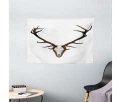 Deer Stag Bones Mounted Wide Tapestry