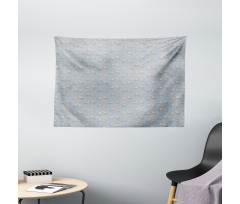 Little Titmouse Birds Wide Tapestry