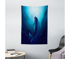 Mermaid in Deep Water Tapestry
