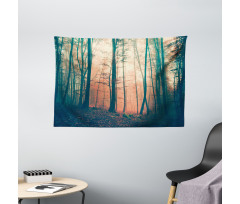Autumn Forest Woodland Wide Tapestry