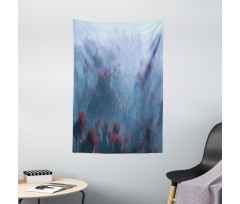 Autumn Trees in Mist Tapestry