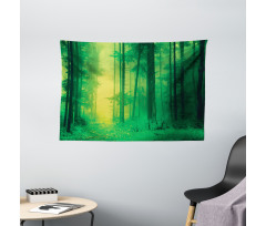 Fairy Springtime Forest Wide Tapestry