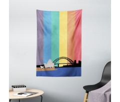 Sydney Building on Rainbow Tapestry