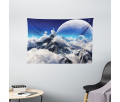 Snow Capped Mountain Wide Tapestry