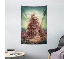 Tower Of Babel Clouds Tapestry
