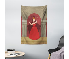 Singing Woman Formal Clothes Tapestry