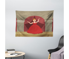 Singing Woman Formal Clothes Wide Tapestry