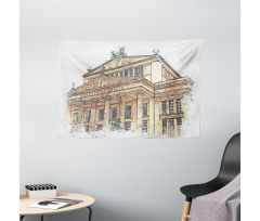 Germany Iconic Building Paint Wide Tapestry