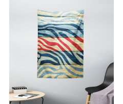 Country Zebra on Wood Tapestry