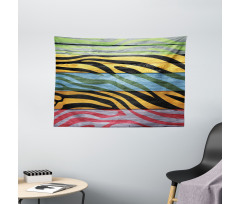 Colorful Animal Wide Tapestry