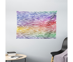 Abstract Zebra Skin Wide Tapestry