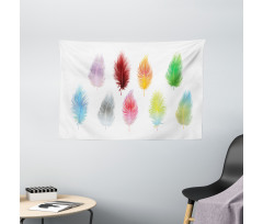 Bohemian Colorful Fluff Wide Tapestry