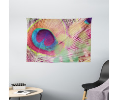 Colorful Macro Plume Photo Wide Tapestry