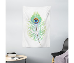 Single Retro Plume Peacock Tapestry