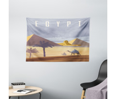 Cleopatra Pyramids Wide Tapestry