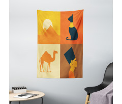 Camel Pyramids Tapestry