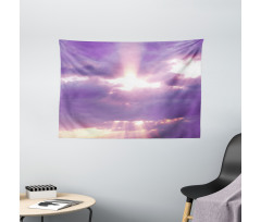 Romantic Cloudy Sky Wide Tapestry