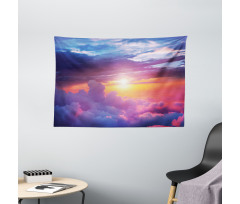 Sunset Sky and Clouds Wide Tapestry