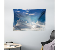 Clouds Sunny Day Sky Wide Tapestry