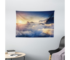 Climbing Above Clouds Wide Tapestry