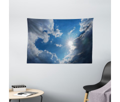 Vibrant Sun Clear Sky Wide Tapestry