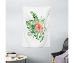 Exotic Flower Leafy Bouquet Tapestry