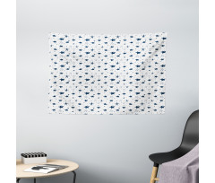 Stars Little Spots Sketchy Wide Tapestry