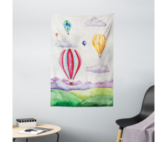 Hot Air Balloons Scene Tapestry