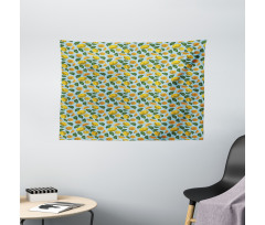 Sour Fruit and Leaves Pattern Wide Tapestry