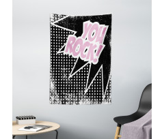 Halftone Style Text Bubble Tapestry