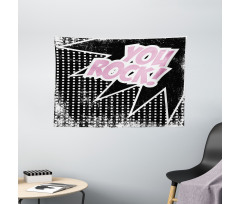 Halftone Style Text Bubble Wide Tapestry