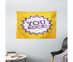 Inspirational Text Bubble Wide Tapestry