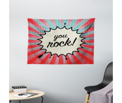 Sunbeams Halftone Graphic Wide Tapestry