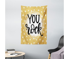 Scribble Circle Dots Art Tapestry