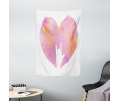 Watercolor Heart Rock Sign Tapestry