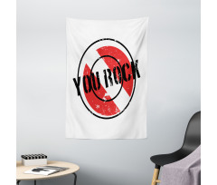 Grunge Look Stamp Graphic Tapestry