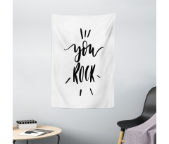 Monochrome Lettering Art Tapestry