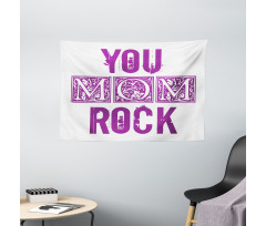 Mother's Day Typography Wide Tapestry