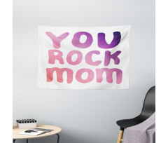 Gradient Mother's Day Art Wide Tapestry