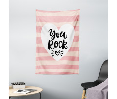 Motivational Motto Graphic Tapestry