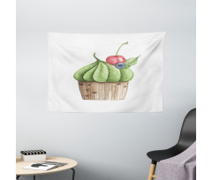 Tasty Cherry Food Graphic Wide Tapestry