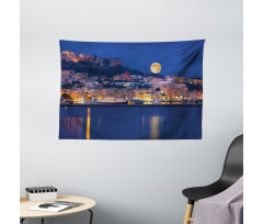 Full Moon Coast Sea Wide Tapestry