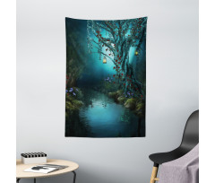 Mystical Forest Lake Tapestry