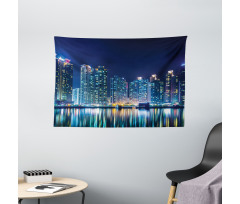 Urban Skyline Photo Wide Tapestry