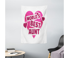 World's Best Aunt Lettering Tapestry