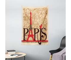 Paris Eiffel Tower View Tapestry