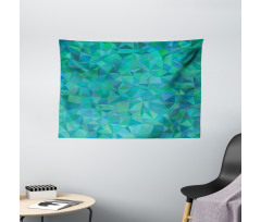 Triangle Mosaic Design Wide Tapestry