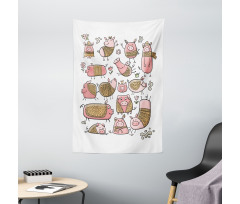 Zentangle Ornate on Pigs Tapestry