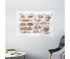 Zentangle Ornate on Pigs Wide Tapestry