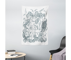 Monochrome Art Easter Tapestry